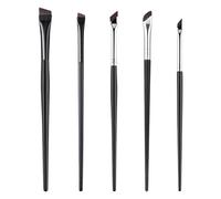 flintronic Eyeliner Brushes Set, 5 PCS Ultra Thin Slanted Angled Brush, Flat Eyebrow Brush, Precision Fine Point Eyeliner Brush, Precision Eyeshadow Tools for Blending Defining Smudging Shading
