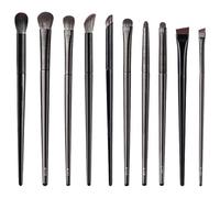 flintronic Eyeshadow Brush Set, 10PCS Professional Eye Makeup Brush Set, Angled Brush, Eyeshadow Eyeliner Blending Crease Kit, Precision Eyeshadow Tools for Blending Defining Smudging Shading