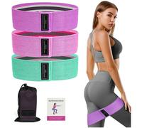 flintronic Fabric Resistance Bands, Exercise Bands Set of 3, Non-Slip Booty Bands with 3 Resistance Levels, Workout Fitness Bands for Hips & Glute,