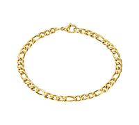 flintronic Figaro Bracelet, Stainless Steel Bracelet, 3+1 Link Curb Chain Bracelet for Men and Women, Hypoallergenic Jewellery, 21 cm Length/6 mm Width, Chain Bracelet Bangle - Gold/Silver, 21cm,