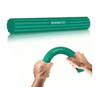 Flintronic Fitness Resistance Bar, Twist and Flex Exercise Bar - for Grip Strength, Elbow, Wrist, and Forearm Training, Pain Relief for Tennis Elbow and Golfer’s Elbow, Green 15lbs