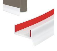 Flintronic Flexible Door Edge Banding, Kitchen Skirting Board Silicone Sealing Profile, Self Adhesive Sealing-Stripfor 15mm, 16mm, 17mm Thickness Sealing-Profiles (White, 5m)