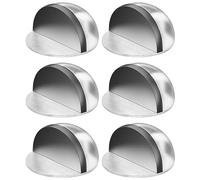 flintronic Floor Door Stoppers, 6PCS Stainless Steel Door Stops with Self-Adhesive Pads, Oval Floor Mounted Half Moon Self Adhesive Floor Door Stoppers, Wall Protector Door Catchfor Home Office, Patio
