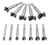 flintronic Forstner Drill Bit, 12PCS(10-35mm) Tungsten Steel Boring Hole Saw Set, Round Shank Wood Tools, Wood Boring Bit Set, Woodworking Hole Opener Hole Cutter