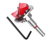 flintronic Forstner Drill Bit, 35mm Adjustable Positioning Drill Bit Set, Cemented Carbide Woodworking Hole Saw with Depth Stoper (Depth Range 10~40mm) Making Wood Hole Quickly&Precisely