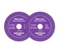 Flintronic Glass Cutting Disc, 2PCS 115mm Diamond Saw Cutting Blade Angle Grinder Glass Tile cutting And Polishing, Grinding Rotary Tool Accessories for Jade, Crystal, Wine Bottles (Purple)