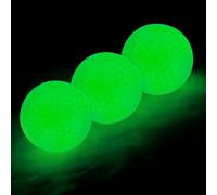 flintronic Glow Golf Balls for Night Sports, 3 Pack Funny Golf Balls, Long Lasting Bright Luminous Ball, Fluorescent Glowing in The Dark Golfs Ball