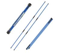 flintronic Golf Alignment Stick, 2PCS Golf Practice Training Aid, Collapsible Golf Practice Rods for Aiming, Putting, Full Swing, Posture Corrector, with Clear Tube Case，Blue