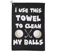 flintronic Golf Towel, Funny Golf Gifts for Men, Portable Golf Towels With Clip, Personalised Golf Clean Ball Towel for Men Boyfriend Husband Dad Golfers Golf Fan
