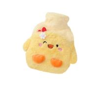 Flintronic Hot Water Bottle, 400ml Warm Water Bag with Plush Cover, Hot Water Bottle Cosy Fluffy Soft Plush Cute Pattern, Hot Water Bag for Neck, Shoulder Pain and Hand Feet Warmer (Duck)