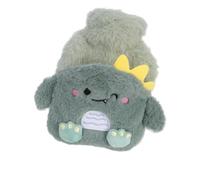 Flintronic Hot Water Bottle, 400ml Warm Water Bag with Plush Cover, Hot Water Bottle Cosy Fluffy Soft Plush Cute Pattern, Hot Water Bag for Neck, Shoulder Pain and Hand Feet Warmer (Dinosaur)