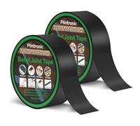 Flintronic Joist Tape, 5cm x 15m 2 Rolls Self-Adhesive Butyl Tape, Waterproof and Weather Resistance Decking Tape, Flashing-Tape for Seal or Protect Wood Decks, Beams, Roof (Black)