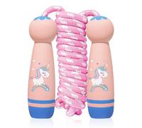 Flintronic Jump Rope Kids, 2.6m Adjustable Children Skipping Rope, Children Skipping Rope with Unicorn Pattern Handle for Girls and Boys, for Outdoor Games, Children's Parties and Birthday Gift