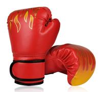 flintronic Kids Boxing Gloves, 6oz Junior Training Sparring Gloves for Kids 3-10 Years, PU Cartoon Sparring Training Boxing Gloves for MMA, Muay Thai, Martial Arts, Kickboxing, Red
