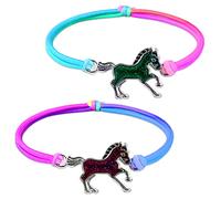 flintronic Kids Bracelet Girls Rainbow Rope Owl Bracelet, Unicorn Seahorse Set, Jewelry Dress Up Perfect for Princess Birthday Gifts, and Children's Day (2 Pack) (LEU-3224187)