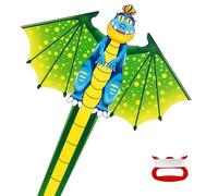 Flintronic Kites for Kids and Adults, Dinosaur Large Kites with Long Tail & 100m Flying String, Easy to Carry & Assemble for Beach Camp Trip Outdoor Games