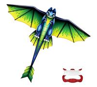 Flintronic Kites for Kids and Adults,Flying Dragon Large Kites with Long Tail & 80m Flying String, Easy to Carry & Assemble for Beach Camp Trip Outdoor Games