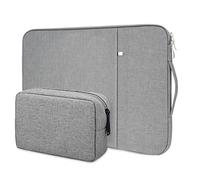 Flintronic Laptop Sleeve for 14 Inch, Water Resistant Laptop Sleeve, Portable Mens Lap-top Bag with Pockets and Compartments, Compatible with MacBook, Asus, Dell, HUAWEI 14 Inch Lap-top(Gray)