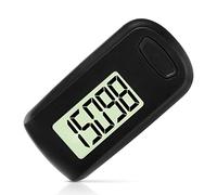 flintronic Large Screen Pedometer 3D Walking Pedometer, Portable Sports Pedometer with Clip Lanyard, Track Steps in Real Time, Pedometer for Older Kids/Fitness Men/Women/Elders, #2 Large Screen Black