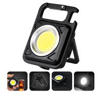 Flintronic LED Camping Lantern, Rechargeable 800 Lumens Small COB Keychain Mini Torch, Portable Mini Pocket Light, Multi-Functional Work Inspection Light for Cycling Repairing Outdoor