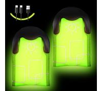 flintronic LED Clip, 2PCS Magnetic LED Clip Lights, Rechargeable USB LED Magnet Clip, Running Safety Lights with 3 Lighting Modes, High Visibility, Brightly Luminous for Night Running, Cycling