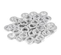 Flintronic M8 Washers, 50PCS M5 x15 x 2mm Metal Flat Penny Washers, 304 Stainless Steel Flat Washers, Round Flat Spacer Repair Washer for Home Decoration Factories Repair Construction Washers