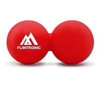 Flintronic Massage Ball, Double Lacrosse Ball, Hard Peanut Massage Ball, for Myofascial Release, Foot, Back, Trigger Point Therapy, Deep Tissue Massage, Red