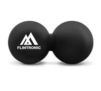 Flintronic Massage Ball, Double Lacrosse Ball, Hard Peanut Massage Ball, for Myofascial Release, Foot, Back, Trigger Point Therapy, Deep Tissue Massage, Black