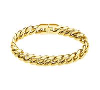 flintronic Men's Strong Antique Silver Bracelet, Fashion Retro Titanium Steel Simple Six-sided Flat Denim Bracelet