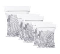Flintronic Mesh Laundry Bags, 5pcs Laundry Bag with Zips, Bra Wash Bags Mesh Laundry Bags for Washing Machine, Reuse Washing Machine Bag for Blouse, Hosiery, Underwear, Bra, Lingerie, Baby Clothes