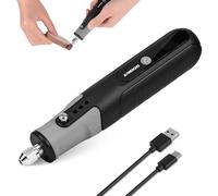 Flintronic Mini Cordless Rotary Tool, 5 Speed Rotary Tool Kit, Variable Speed 5000-25000 RPM, USB Rechargeable, Perfect for DIY Projects, Sanding, Engraving, Polishing, Drilling, Cutting (Black)