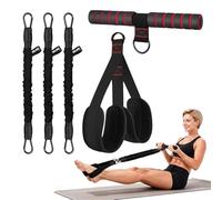 flintronic Multifunction Pedal Resistance Band, with Anti-slip Handle, Sit Up Exercise Equipment for Women, Double Protection, 3 Tube Adjustable Resistance Bands for Abdomen, Waist, Arm/Leg Workout