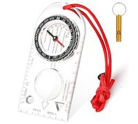 Flintronic Navigation Compass, Hiking Compass with Luminous Function, Waterproof Pocket Compass for Expedition Map Reading, Navigation, Orienteering and Survival