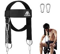 Flintronic Neck Harness Weight Lifting Training, Head Harness Exerciser, Neck Trainer with Adjustable Chin & Head Straps, For Weight Lifting, Resistance Training, Strengthener Trainer Equipment