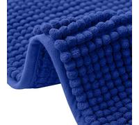 flintronic Non-Slip Bath Mat, 50 * 80 cm Chenille Bath Mat, Soft and Comfortable Bathroom Mat, Super Absorbent Fluffy Bath Mats for Bathroom, Machine, Washable Quick Royal Blue