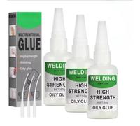 Flintronic Oily Glue, High Strength Universal Super Glue, 3PCS 50g | Multifunctional Leak Sealing Welding Glues, Fast Repair Strong Glues Quick Drying for Plastic, Leather, Metal, Wood, Ceramic