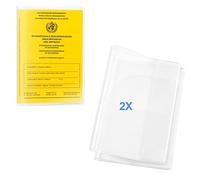 flintronic Passport Covers 2 Pcs, Clear Transparent Passport Protector Covers, International Vaccination Certificate Protective Cover Fits Standard Size