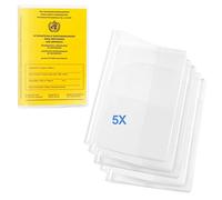 flintronic Passport Covers 5 Pcs, Clear Transparent Passport Protector Covers, International Vaccination Certificate Protective Cover Fits Standard Size