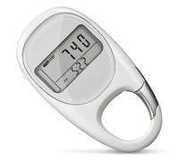 flintronic Pedometer 3D Walking Pedometer, Portable Sports Pedometer Clip On, Track Steps and Miles/Km Calories Burned in Real Time, Pedometer Older /Fitness Men/Women/Elders, White, ^ style 4
