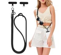 flintronic Phone Lanyard, Crossbody Phone Lanyard Strap with 2 Patches, Universal Cell Phone Cord Strap, Phone Tether, Nylon Neck Strap, Compatible with Most Phone Cases