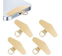 Flintronic Phone Tether Tags, Metal Crossbody Lanyard Patches With Silicone Pads, Strap Connector Clip Compatible With Most Smartphones