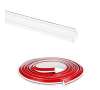 Flintronic PVC Quadrant Trim, 2.8M Self Adhesive Skirting Board Trim, Flexible Laminate Beading Moulding Trim, Moulding Wall Corner Trim for Cabinet Countertop, Ceiling Floor, Caulk Strip, 12 * 9mm