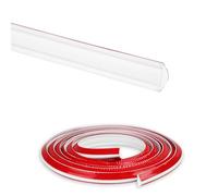 Flintronic PVC Quadrant Trim, 5M Self Adhesive Skirting Board Trim, Flexible Laminate Beading Moulding Trim, Moulding Wall Corner Trim for Cabinet Countertop, Ceiling Floor, Caulk Strip, 12 * 9mm