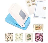 Flintronic Rectangular Postage Stamp Punch 1x0.8 inch, Postage Stamp Paper Punch, Lever Action Craft Punch, Portable Punch Cutter for Paper Crafting Scrapbooking DIY Card Making Arts Crafts Supplies