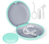 Flintronic Retainer Case, Retainer Box for Invisalign, Slim Aligner Case with Magnetic Closure, with Removable Inner Tray Silicone, for Adhesive Braces, Dental Floss, Dental Mouthpieces