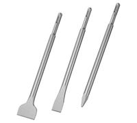 Flintronic SDS Plus Chisel Set, 3PCS SDS Chisel Drill Bit | Heavy-Duty Chisels Bits for Hammer Drill, Suitable for Concrete, Brick, Stone, Cement and Masonry