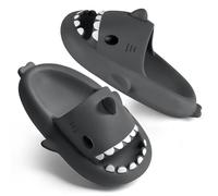 flintronic Shark Sliders for Women and Men, Cloud Shark Slippers, Super Soft Shower Slipper, Non-Slip Beach Slippers, Super Soft Open Toe Pillow Sliders, Summer Sandals for Indoor & Outdoor