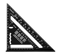 Flintronic Speed Square Set, 18cm/7inch Aluminum Alloy Triangle Ruler, Metric Woodwork Square with Carpenter Pencil* 2, Carpenters Squares for Angle Measuring Marking Drilled Hole