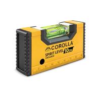 flintronic Spirit Level Magnetic, 10cm Level Tool Aluminium Alloy, Shock Proof Mini Level, Strong Magnet Base, Lightweight & Portable, for Measurement, Acceptance