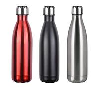 Flintronic Stainless Steel Water Bottle, 750ml Double Walled Vacuum Flask with Cleaning Brush, BPA Free 12 Hours Hot&Cold Sport Drink Bottle for Gym, Home, Office, Outdoor, Work